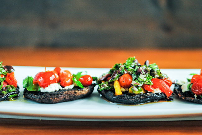 grilled portobello pizza